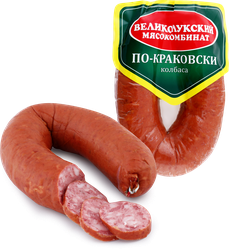 Колбаса полукопченая МК ВЕЛИКОЛУКСКИЙ По-краковски, 300г, картинка