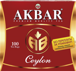 Чай черный AKBAR цейлонский, 100пак, изображение
