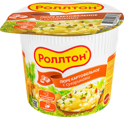 Пюре картофельное РОЛЛТОН с сухариками, 40г, вид