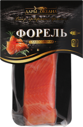 Форель слабосоленая ДАРЫ ОКЕАНА филе-кусок с кожей, 150г, изображение