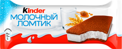 Пирожное бисквитное KINDER Молочный ломтик с молочной начинкой, 28г, фотография