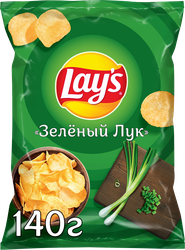 Чипсы картофельные LAY'S Молодой зеленый лук, 140г, картинка