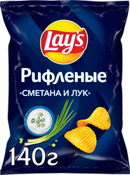 Чипсы картофельные LAY'S Сметана и лук, 140г, детальное фото