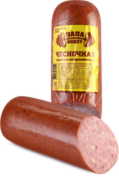 Колбаса полукопченая ПАПА МОЖЕТ Чесночная, категория В, 350г, фотография