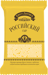 Сыр БРЕСТ-ЛИТОВСК Российский 50%, без змж, 200г, фотография