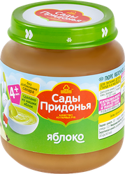 Пюре фруктовое САДЫ ПРИДОНЬЯ Яблоко, с 4 месяцев, 120г, фотография