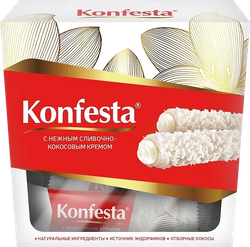 Конфеты КОНФЕСТА Глазированные с кокосовой начинкой, 130г, изображение