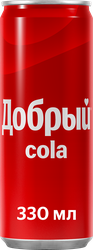 Напиток ДОБРЫЙ Кола сильногазированный, 0.33л, изображение