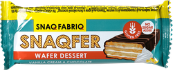 Батончик вафельный SNAQ FABRIQ со вкусом ванильный крем и бельгийский шоколад, глазированный, 45г, детальное фото