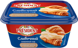 Сыр плавленый PRESIDENT Сливочный 45%, без змж, 400г, вид