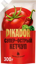 Кетчуп PIKADOR Супер-острый 1-я категория, 300г, крупный план