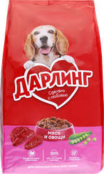Корм сухой для взрослых собак ДАРЛИНГ с мясом и добавлением овощей, 2кг, изображение