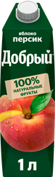 Напиток сокосодержащий ДОБРЫЙ Персик, яблоко, 1л, фотография