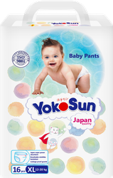 Подгузники-трусики детские YOKOSUN XL 12–20кг, 16шт, фотография