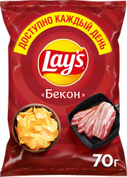 Чипсы картофельные LAY'S Бекон, 70г, картинка