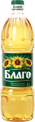 Масло подсолнечное БЛАГО рафинированное дезодорированное, 1л, фото