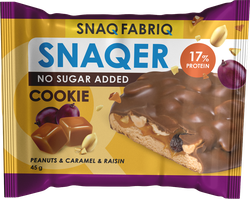 Печенье SNAQ FABRIQ Арахис, изюм и карамель, глазированное, 45г, фотография