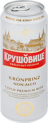 Напиток пивной безалкогольный КРУШОВИЦЕ Нон-алко 0.0 пастеризованный не более 0,3%, 0.43л, изображение
