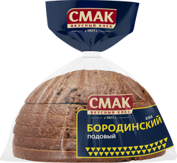 Хлеб подовый СМАК Бородинский, в нарезке, 300г, фотография
