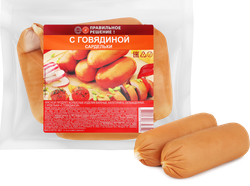 Сардельки ПРАВИЛЬНОЕ РЕШЕНИЕ с говядиной, 360г, фото