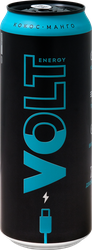 Напиток энергетический VOLT ENERGY со вкусом кокоса и манго газированный, 0.45л, крупный план