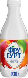 Напиток кисломолочный ФРУГУРТ со вкусом персика 1%, без змж, 930г, изображение