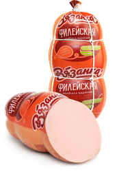 Колбаса вареная ВЯЗАНКА Филейская Вязанка, 400г, крупный план