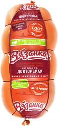 Колбаса вареная ВЯЗАНКА Докторская ГОСТ, 370г, вид