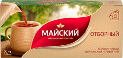 Чай черный МАЙСКИЙ Отборный байховый, 25пак, детальное фото