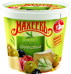 Майонез МАХЕЕВЪ Оливковый 50,5%, 800г, вид