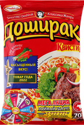 Лапша ДОШИРАК Квисти со вкусом говядины, 70г, картинка
