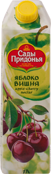 Нектар САДЫ ПРИДОНЬЯ Яблоко, вишня, 1л, крупный план