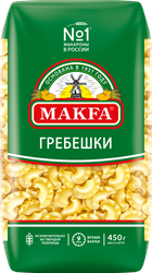 Макароны MAKFA Петушиные гребешки высший сорт, 450г, изображение