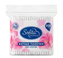 Палочки ватные SOFITA, 200шт, вид