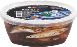 Килька ПРАВИЛЬНОЕ РЕШЕНИЕ в пряно-солевой заливке, 360г, картинка