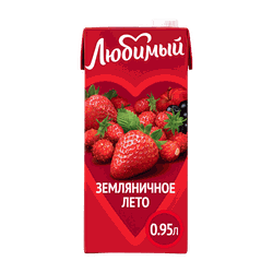 Напиток сокосодержащий ЛЮБИМЫЙ Яблоко, черноплодная рябина, клубника, земляника, 0.95л, фотография
