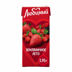 Напиток сокосодержащий ЛЮБИМЫЙ Яблоко, черноплодная рябина, клубника, земляника, 1.93л, изображение