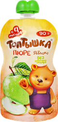 Пюре ТОПТЫШКА Яблоко, с 4 месяцев, 90г, картинка