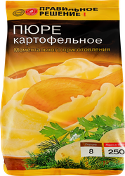 Пюре картофельное быстрого приготовления ПРАВИЛЬНОЕ РЕШЕНИЕ, 250г, крупный план