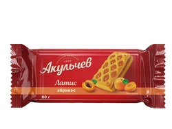 Слойка ЛАТИС с начинкой со вкусом абрикоса, 80г, картинка