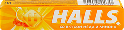 Карамель леденцовая HALLS Мед и лимон, 25г, изображение