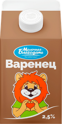 Варенец МОЛОЧНАЯ БЛАГОДАТЬ 2,5%, без змж, 500г, фотография