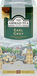 Чай черный AHMAD TEA Tea Earl Grey с ароматом бергамота байховый, 25пак, детальное фото