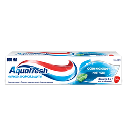 Зубная паста AQUAFRESH Total Care Освежающе-мятная, 100мл, крупный план