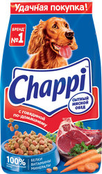 Корм сухой для взрослых собак CHAPPI Сытный мясной обед Мясное изобилие, для всех пород, полнорационный, 2,5кг, фото