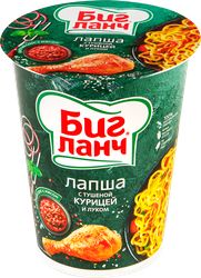 Лапша БИГ ЛАНЧ с тушеной курицей и луком, 65г, вид