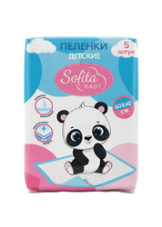 Пеленки одноразовые детские SOFITA 60x40, 5шт, фотография