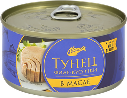 Филе тунца АЛАНД в масле, 185г, фотография