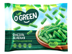 Фасоль стручковая свежемороженая O`GREEN, 400г, изображение