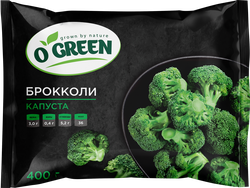 Капуста брокколи O`GREEN свежемороженая, 400г, крупный план